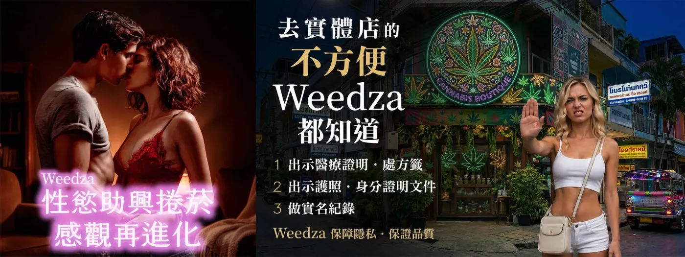 親自前往不方便？Weedza懂你。免醫療證明、免護照驗證、保護隱私
